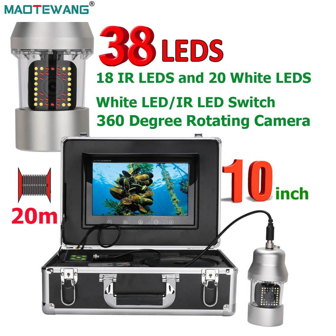 Fish Finder Battery - MAOTEWANG Underwater Fishing Video Camera 10