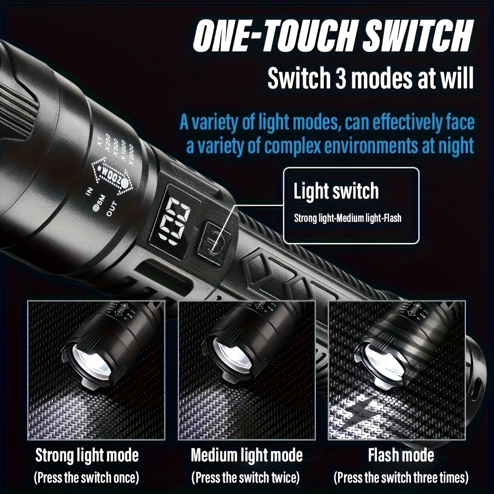 Tactical LED Flashlight 2000LM - Fishing Light review and price