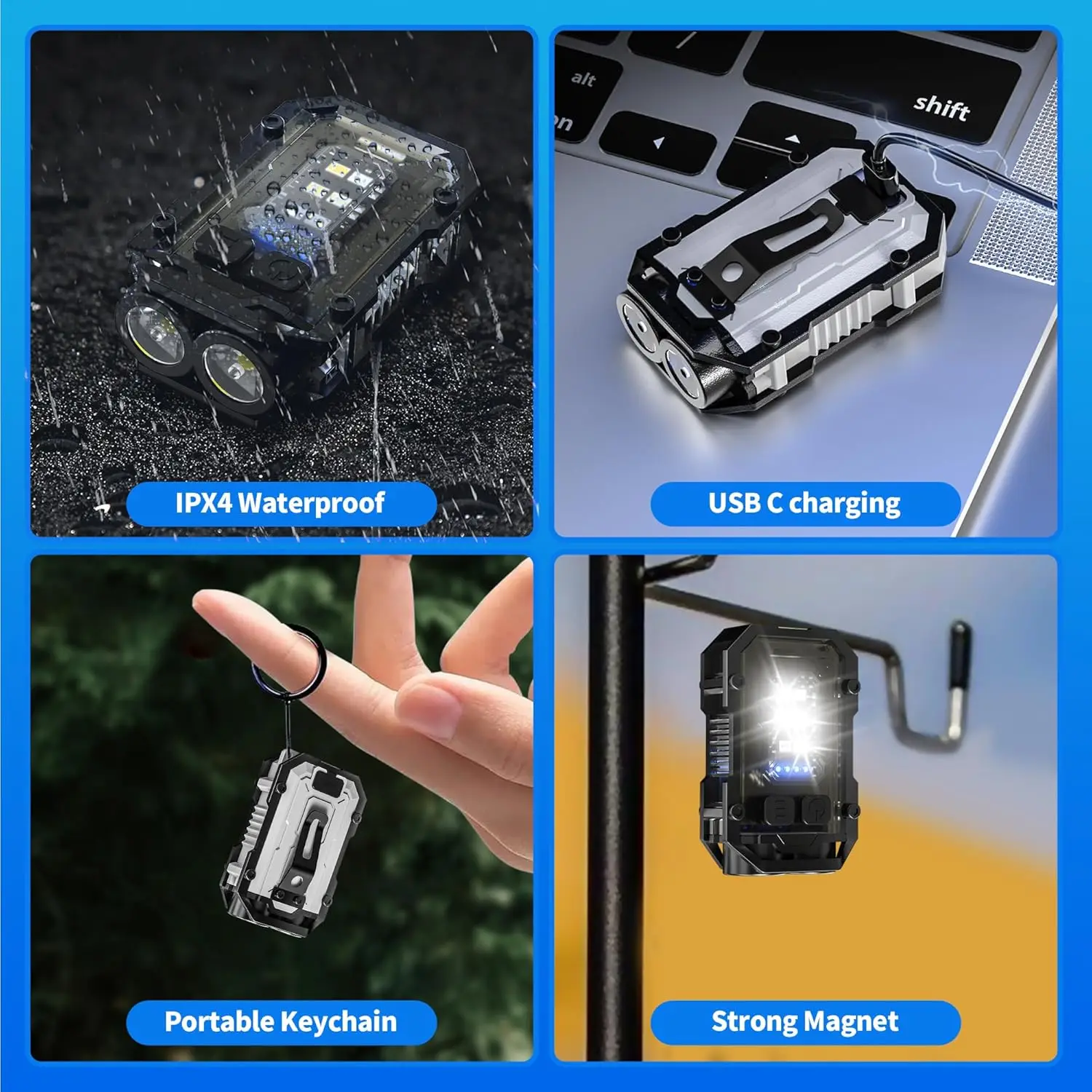 Mini COB Keychain Flashlight,C - Fishing Light review and price