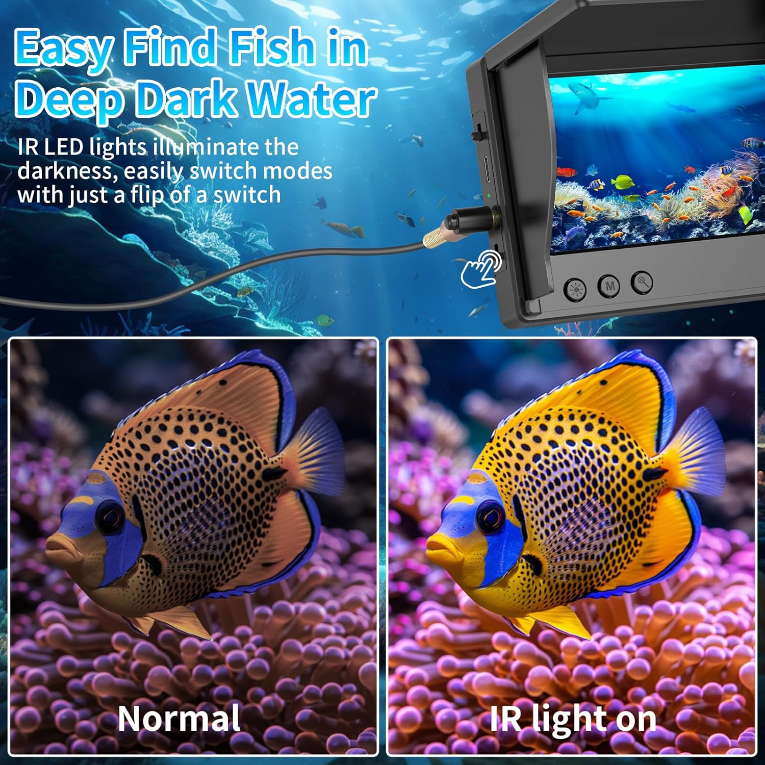 Underwater Fishing Camera 4.3' - Fish Finder Cable review and price