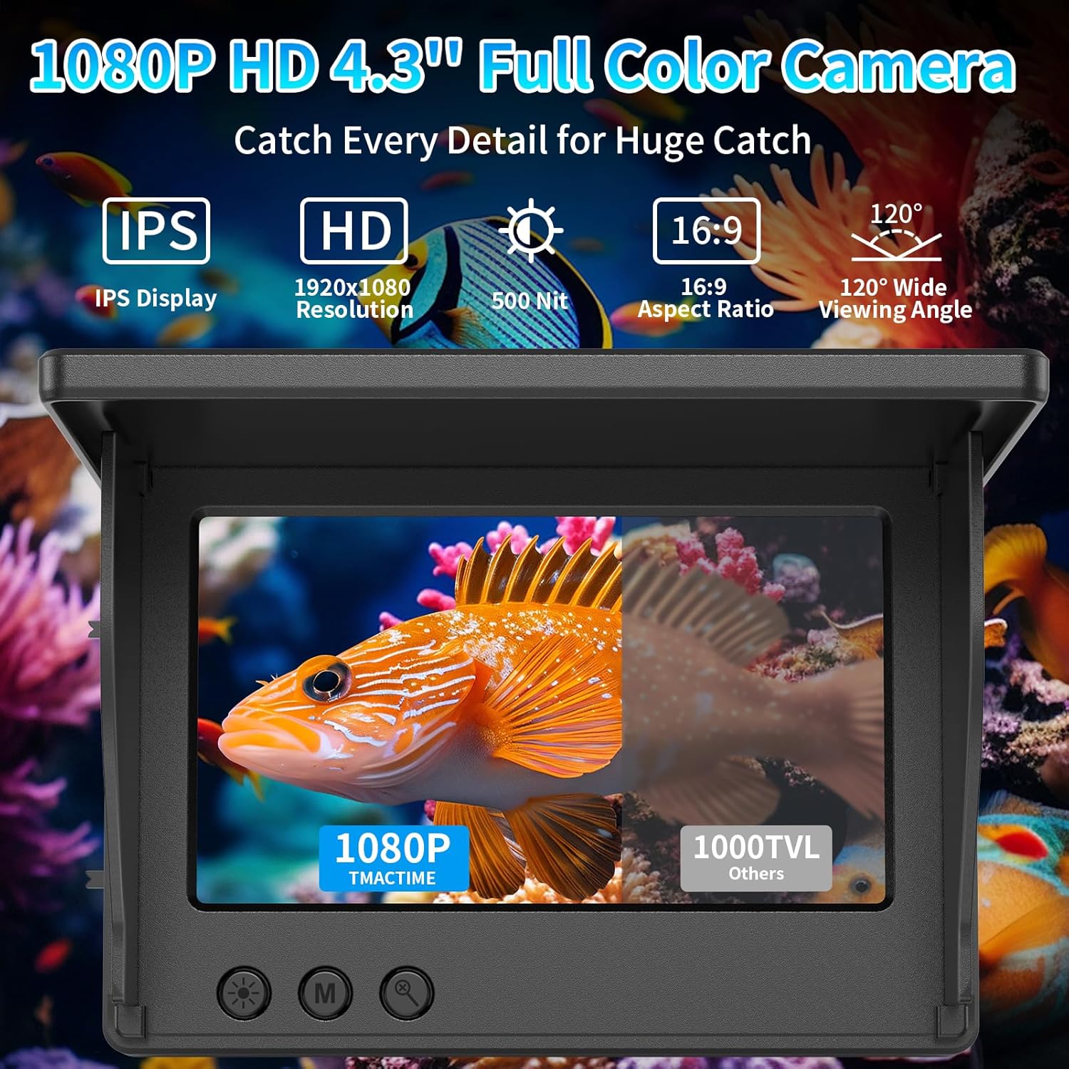 Underwater Fishing Camera 4.3' - Fish Finder Cable review and price